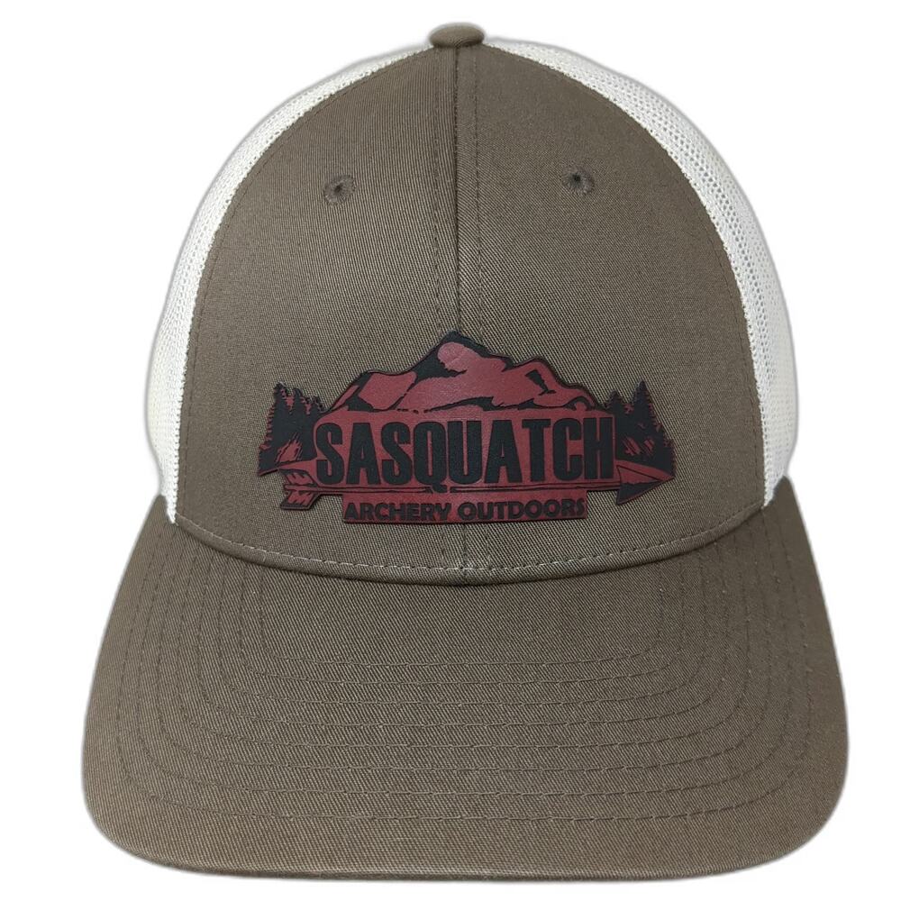 Richardson Trucker Hat Brown L Sasquatch Archery Outdoors Mesh Snapback